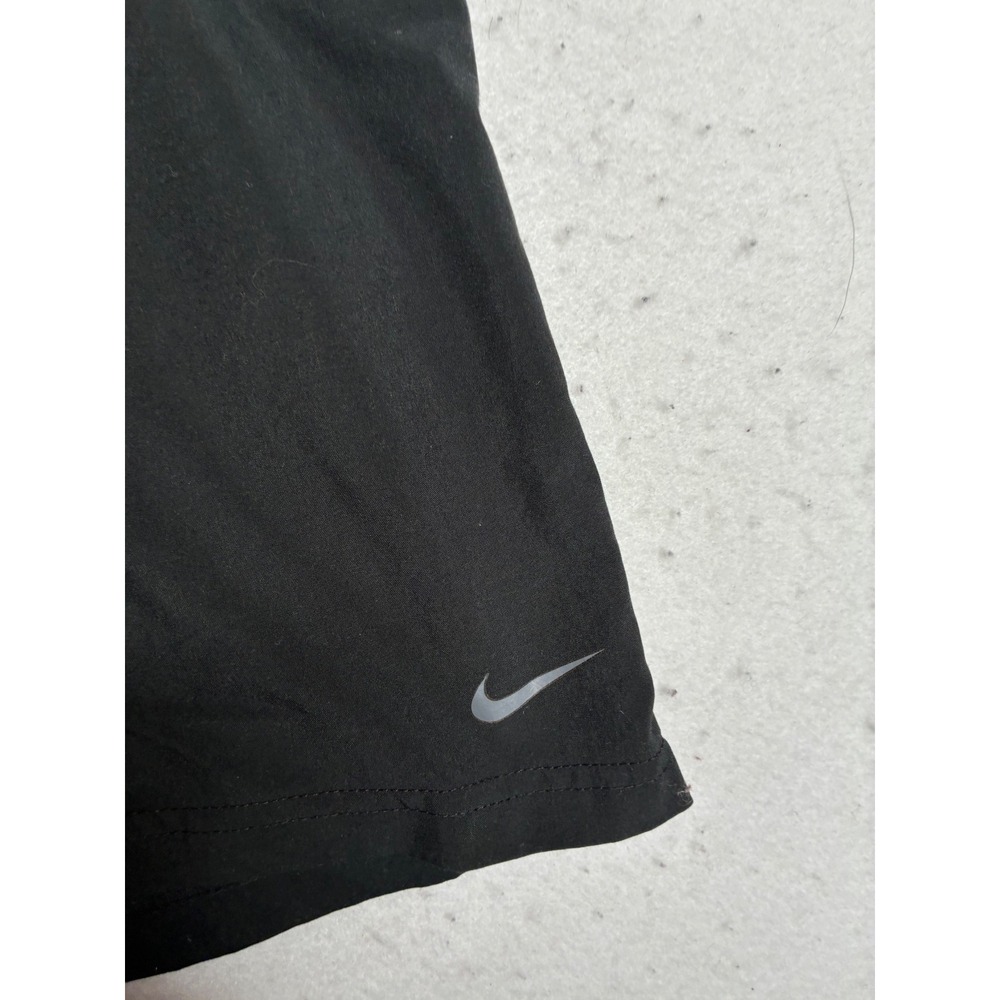 Nike FIT DRY Mens Athletic Shorts Black Grey Size Large 9 Inch Inseam 3542 - Picture 2 of 14